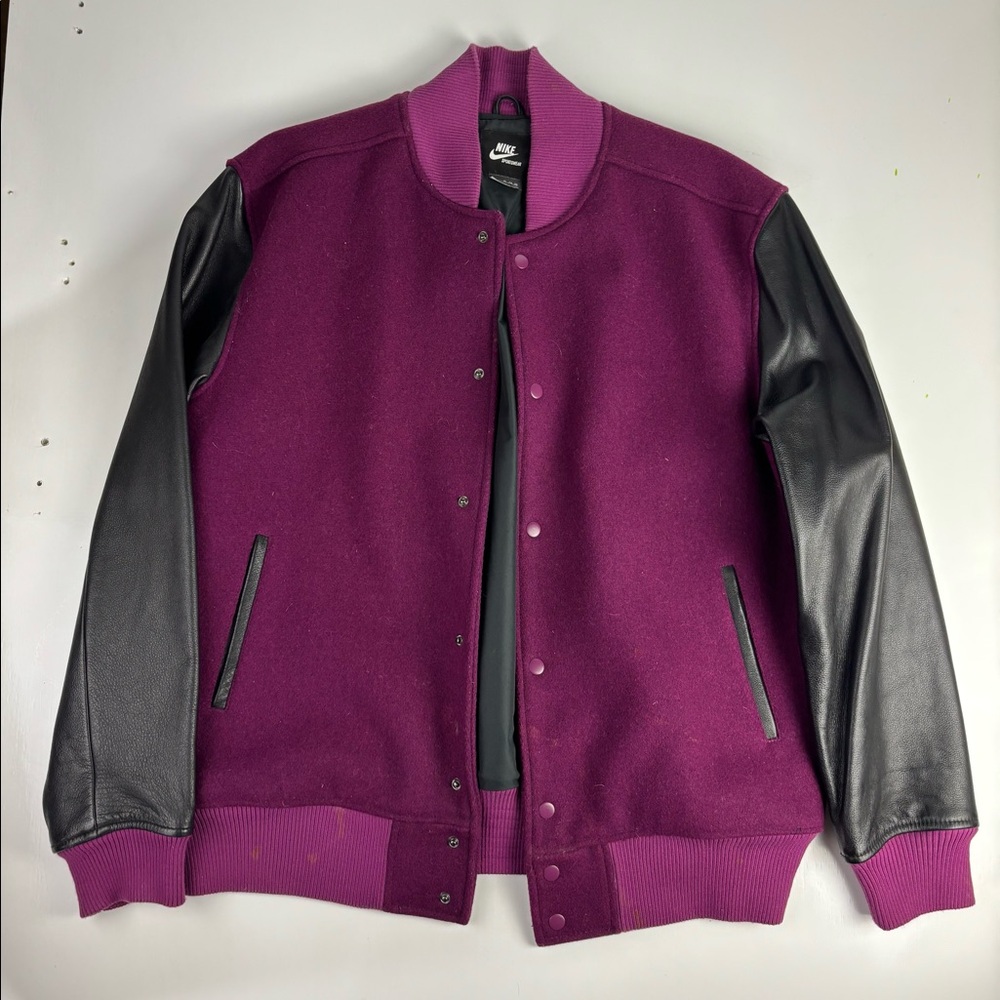 Nike Wool and Leather Varsity Jacket